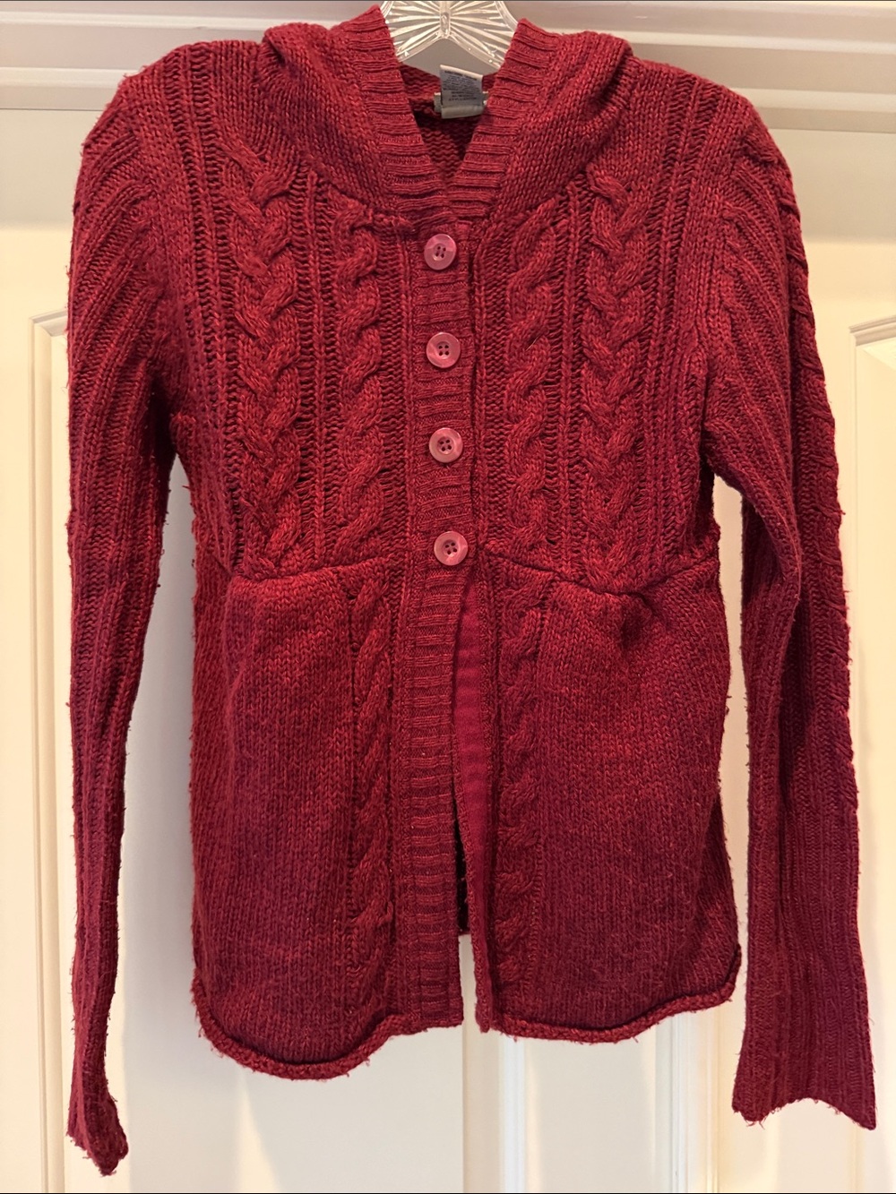 Women's Cable Knit Button Front Cardigan